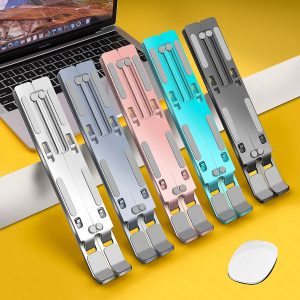 GOOJODOQ support d'ordinateur portable pour MacBook Pro support pour ordinateur portable pliable en alliage d'aluminium support de tablette support pour ordinateur portable pour ordinateur portable